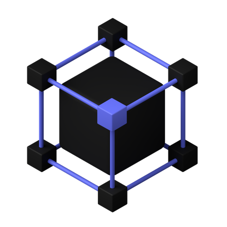 Nodo de cadena de bloques  3D Icon
