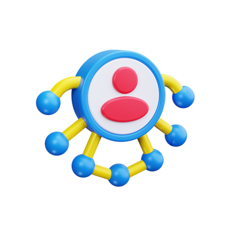 Nodo de red  3D Icon