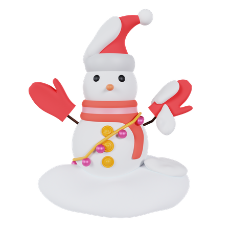 Bonhomme de neige de Noël  3D Icon