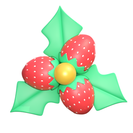 Fraise de Noël  3D Icon