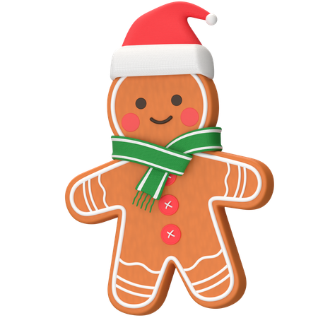 Bonhomme de gingembre de Noël  3D Icon