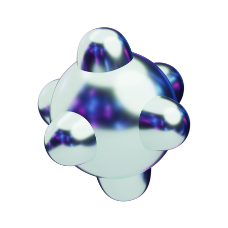 Noeud de bulle abstrait chromatique  3D Icon