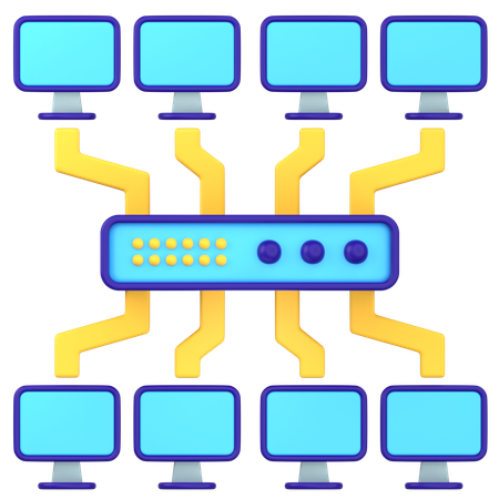 Nœud de réseau  3D Icon