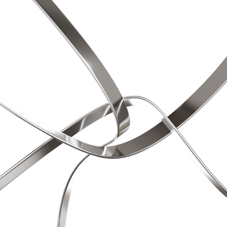 Nœud métallique plat abstrait  3D Icon