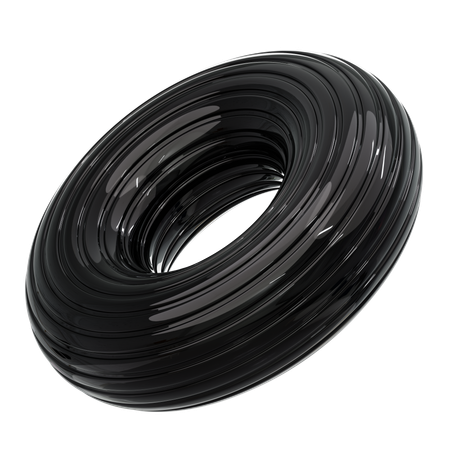 Forme ronde noire  3D Icon