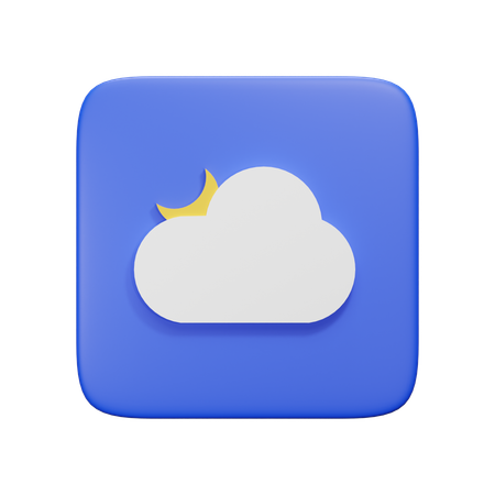 Noite  3D Icon