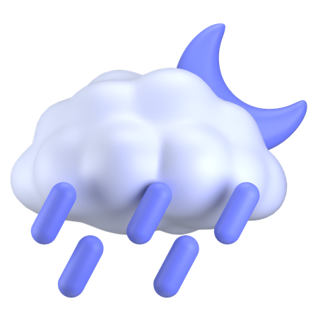 Noite de chuva  3D Icon