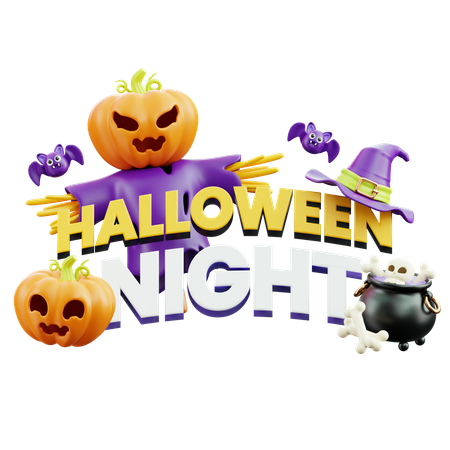 Noite de Halloween  3D Icon