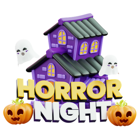 Noite de terror do Halloween  3D Icon