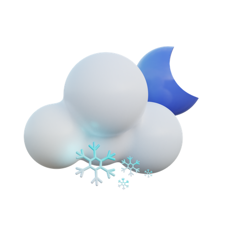 Noite de neve  3D Icon