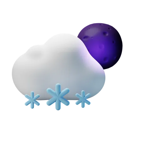 Noite de neve  3D Icon