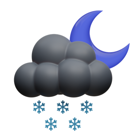 Noite de neve  3D Icon