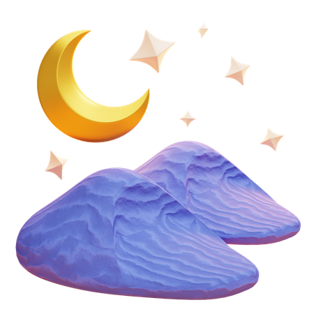 Noite do deserto  3D Icon