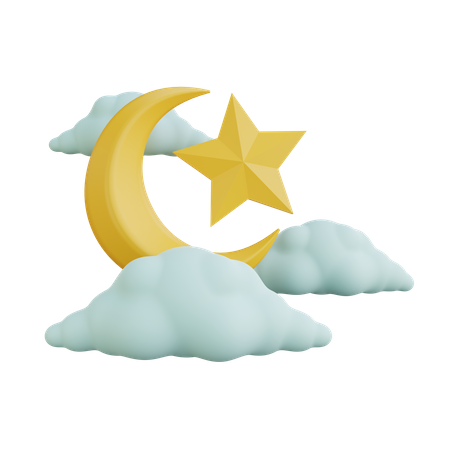 Noite do Ramadã  3D Icon