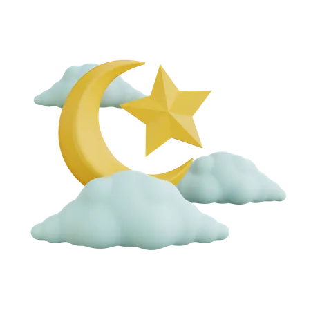 Noite do Ramadã  3D Icon