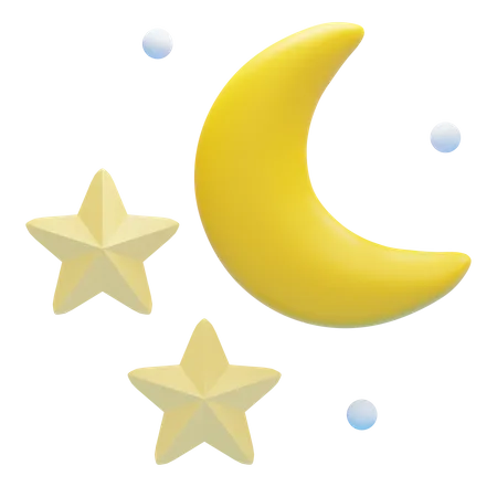 Noite estrelada  3D Icon