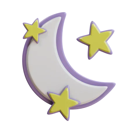 Noite estrelada  3D Icon