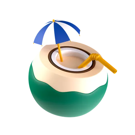 Noix de coco fraîche  3D Icon