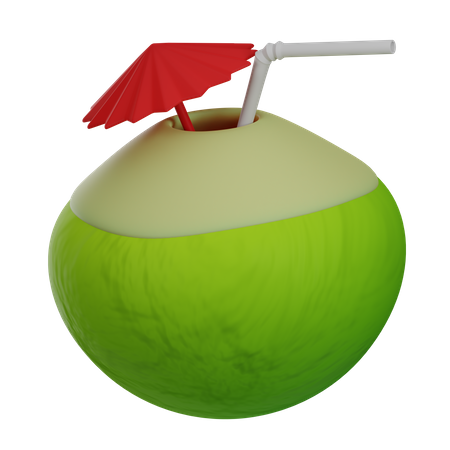 Fruit de noix de coco  3D Illustration