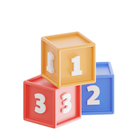 Blocs de chiffres  3D Icon
