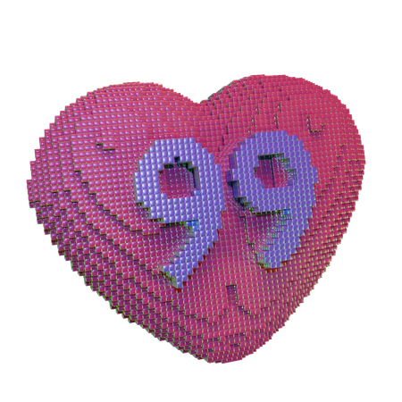 Nombre de coeurs  3D Icon