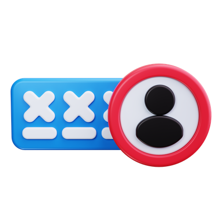 Nombre de usuario y contraseña  3D Icon