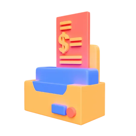 Nómina empresarial  3D Icon