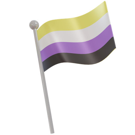 Non Binary Flag  3D Flag