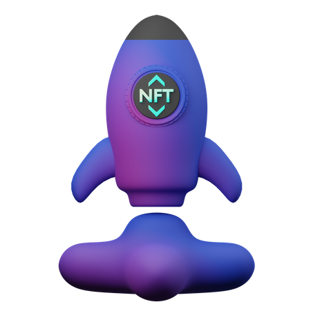 Non Fungible Token  3D Illustration