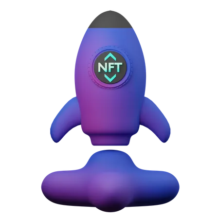 Non Fungible Token  3D Illustration