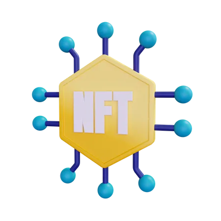 Non Fungible Token Or Nft 3D Illustration