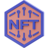 non fungible token 3d logo