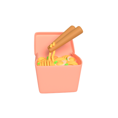 Noodle Box  3D Icon