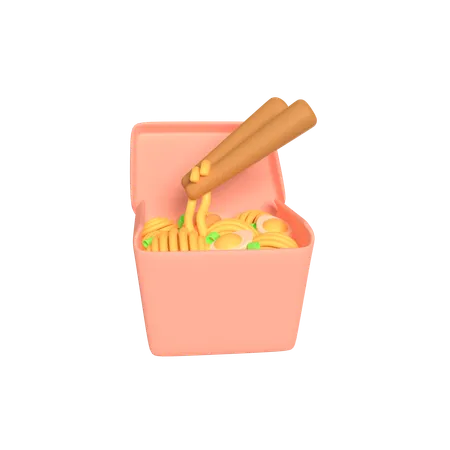 Noodle Box  3D Icon