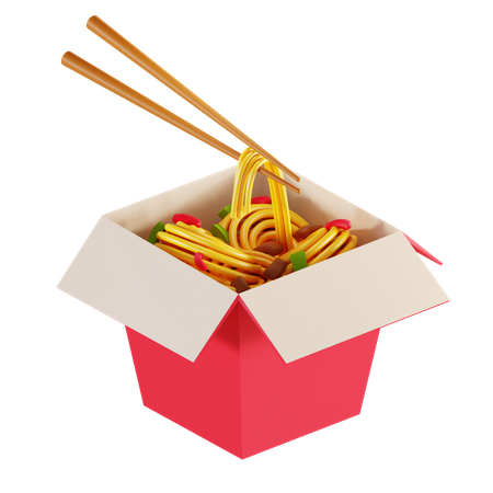 Noodle Box  3D Icon