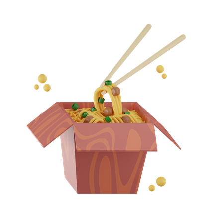 Noodle Box  3D Icon