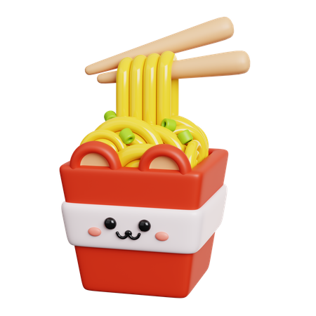 Noodle Box  3D Icon