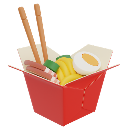 Noodle Box  3D Icon
