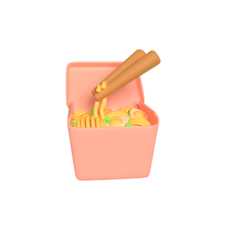 Noodle Box  3D Icon