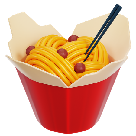 Noodle Box  3D Icon