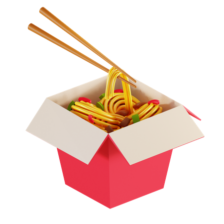 Noodle Box  3D Illustration