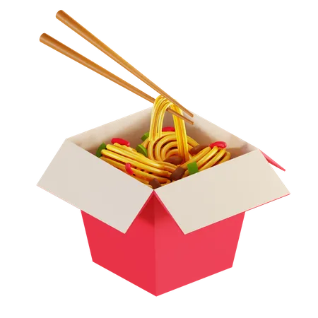 Noodle Box  3D Illustration