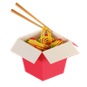 3d noodle box logo