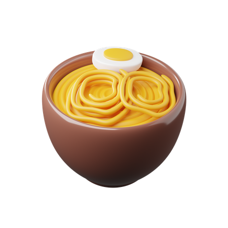 Noodle with egg  3D Icon