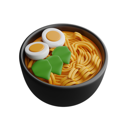 Noodle With Egg  3D Icon