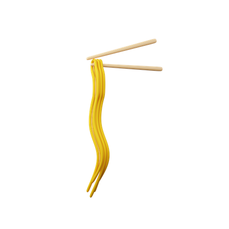 Noodles and chopsticks  3D Icon