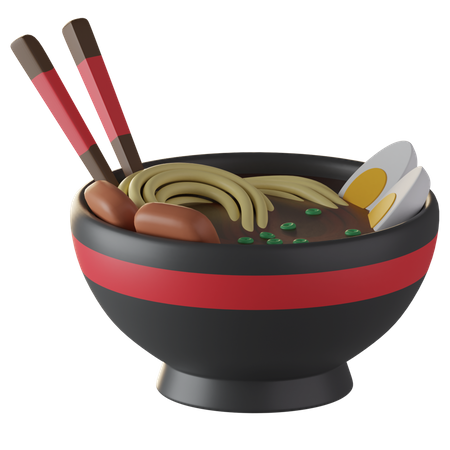 Noodles Bowl  3D Illustration