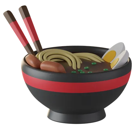 Noodles Bowl  3D Illustration