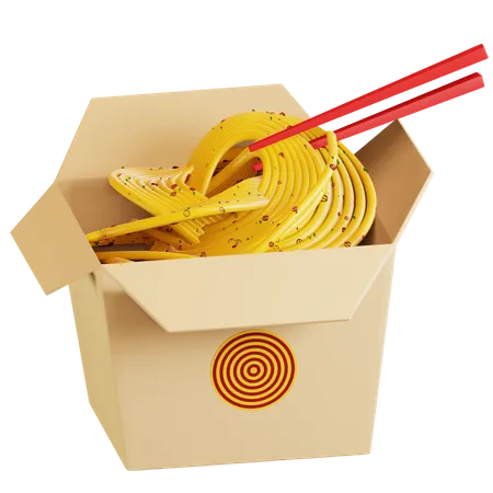 Noodles Box 3D Icon