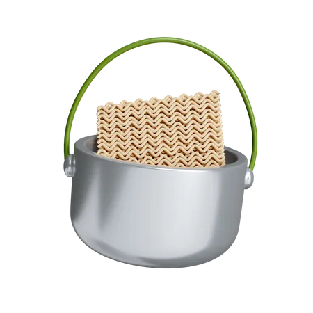 Noodles In Pot  3D Icon